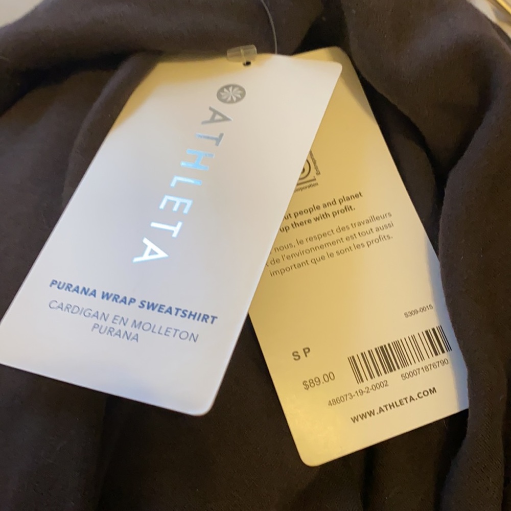 Athleta Purana Wrap Sweatshirt // Walnut Brown - Picture 4 of 8